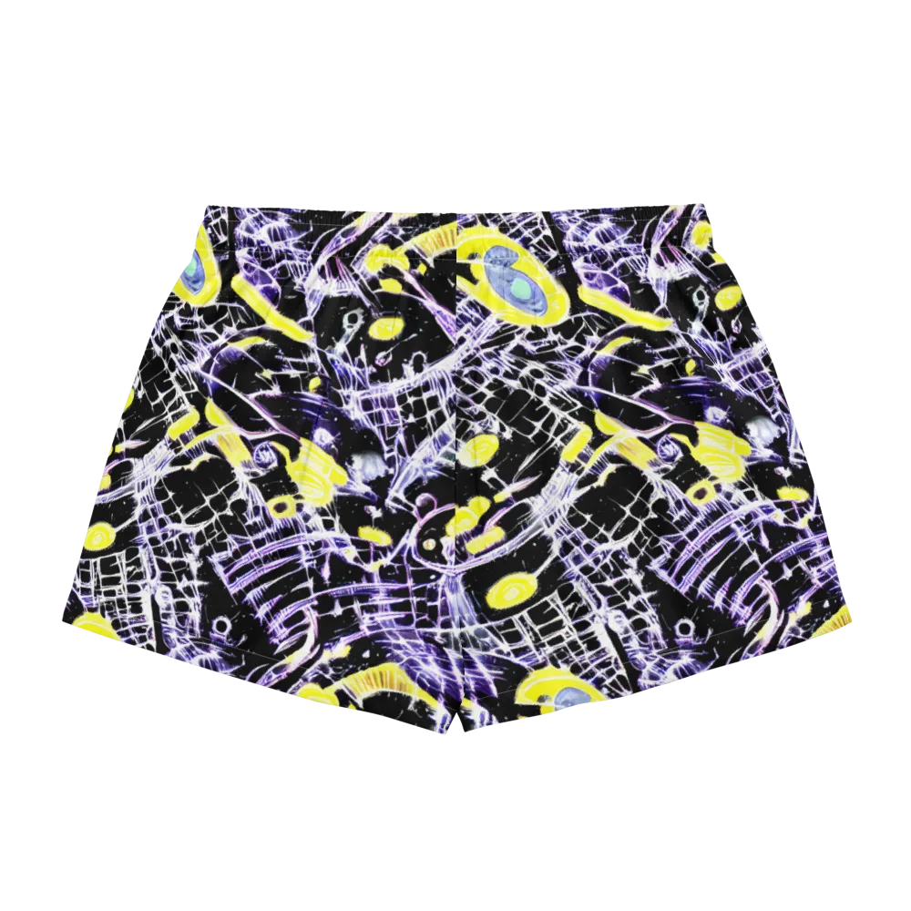 Night Circuit on Women's Pajama Shorts — Back