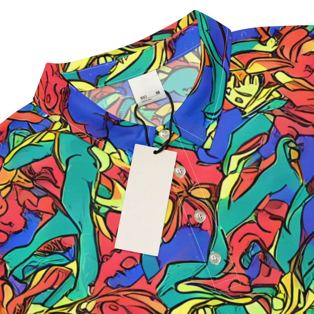 Vivid Bloomstorm on Men's Slim Fit Polo Shirt — Product details