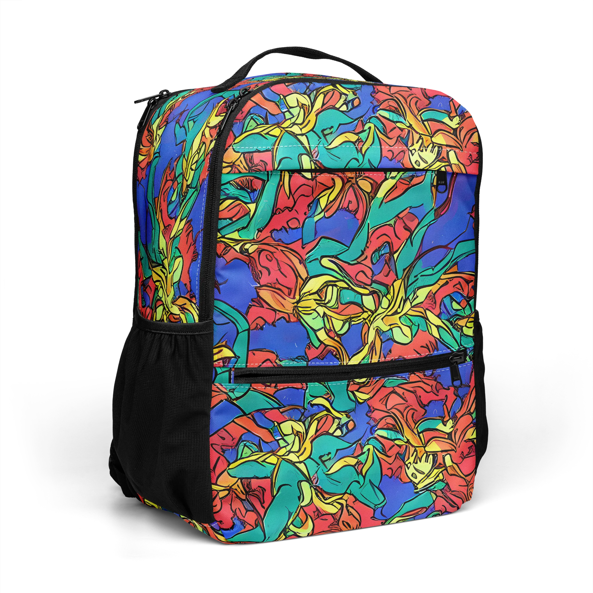 Vivid Bloomstorm on Utility Backpack — Right Front