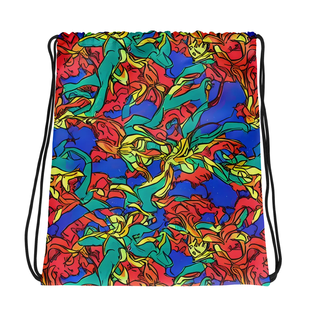 Vivid Bloomstorm on Drawstring Bag — Photo