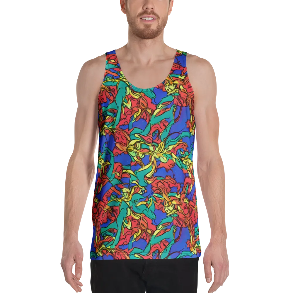 Vivid Bloomstorm on Men's Tank Top — Front