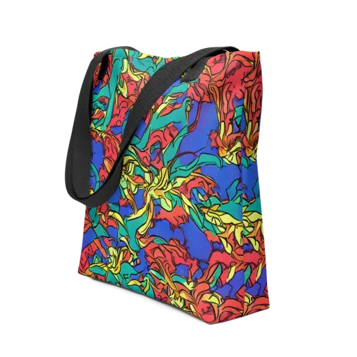 Vivid Bloomstorm on a Tote Bag