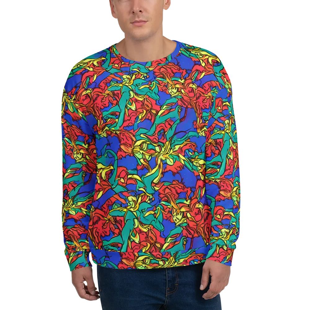 Vivid Bloomstorm on Sweatshirt — Front