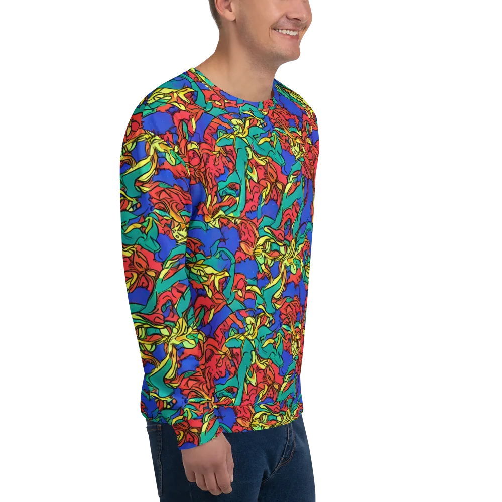 Vivid Bloomstorm on Sweatshirt — Right Front