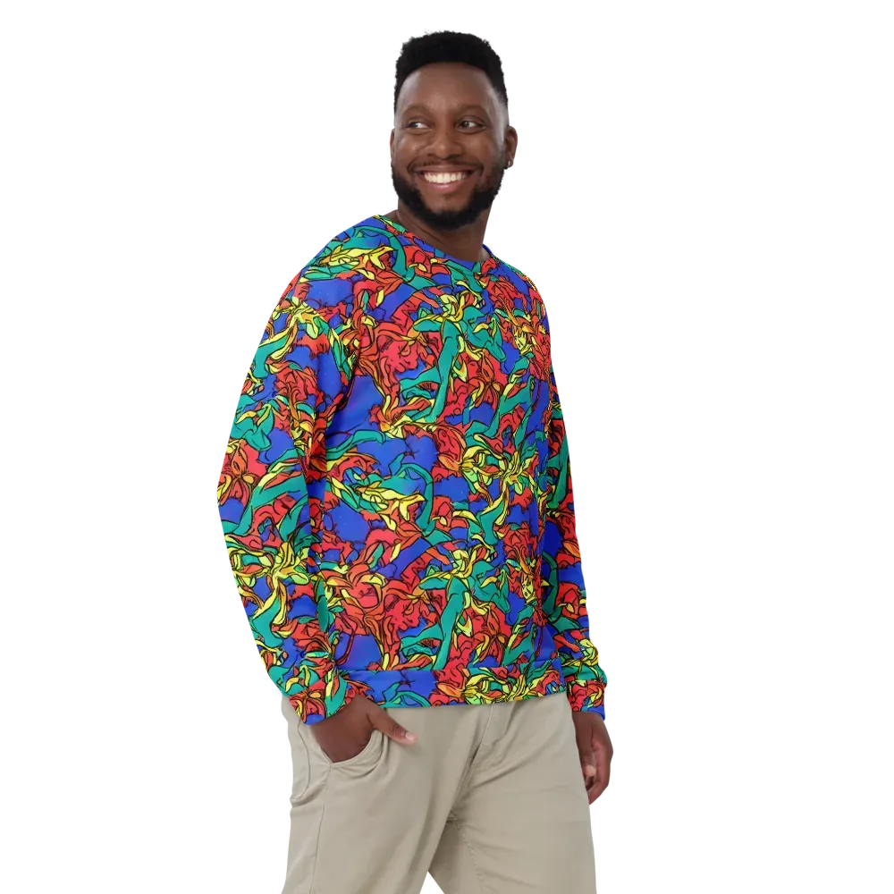 Vivid Bloomstorm on Sweatshirt — Front