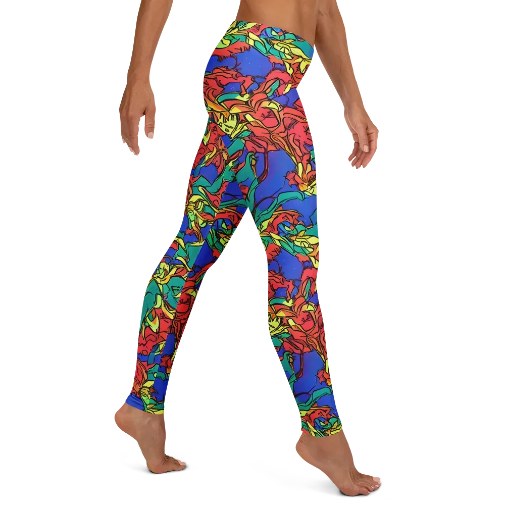 Vivid Bloomstorm on Leggings — Right