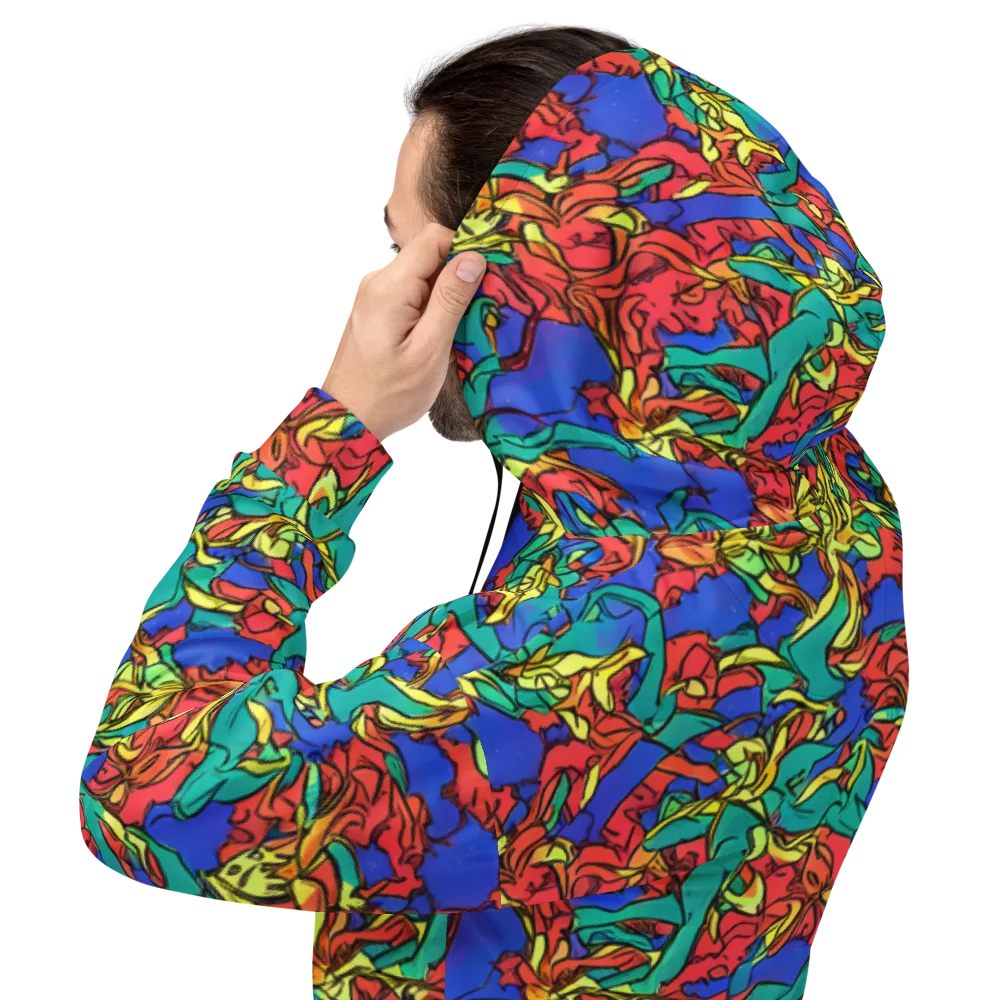 Vivid Bloomstorm on Hoodie — Back