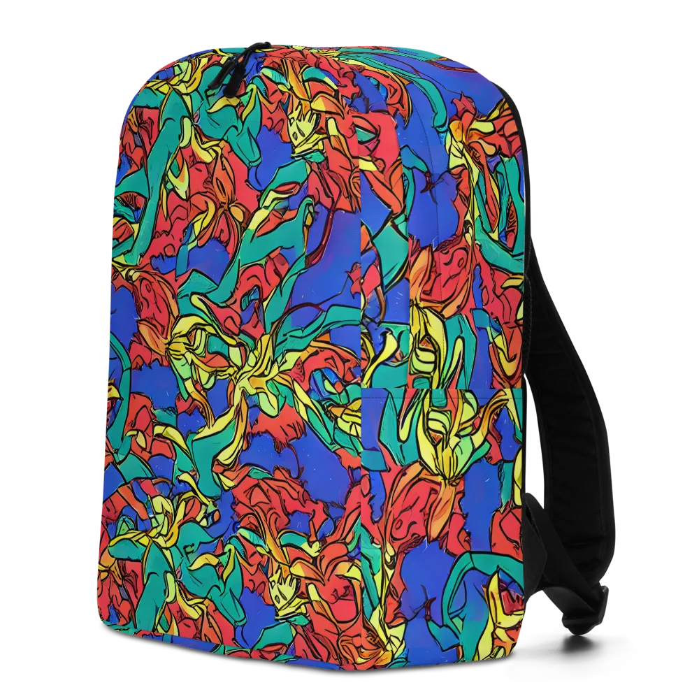 Vivid Bloomstorm on Minimalist Backpack — Left