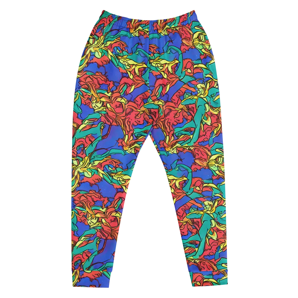 Vivid Bloomstorm on Men's Joggers — Front