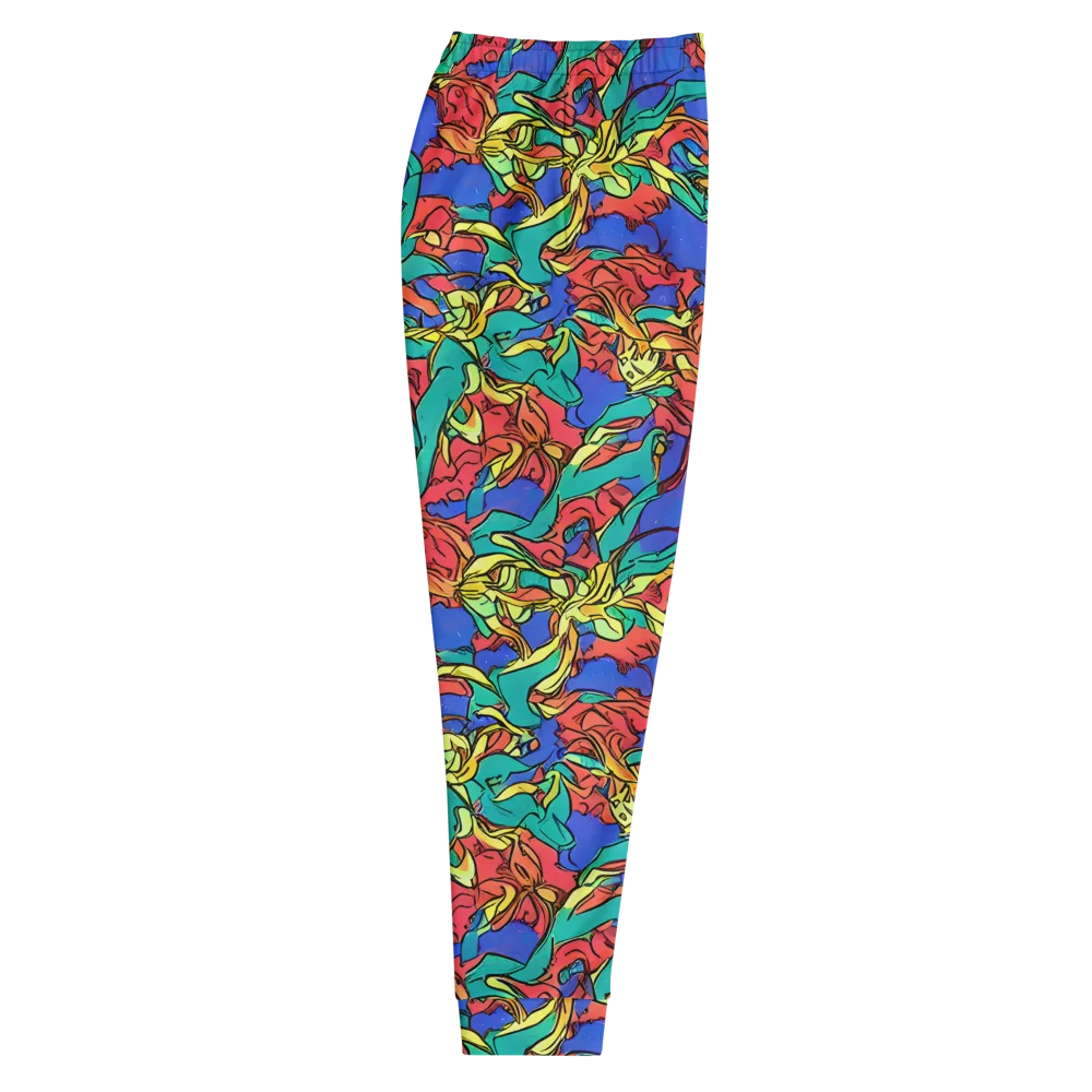 Vivid Bloomstorm on Men's Joggers — Right