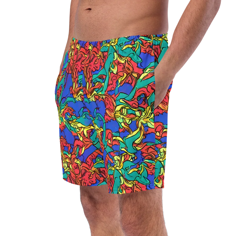 Vivid Bloomstorm on Swim Trunks — Left Front