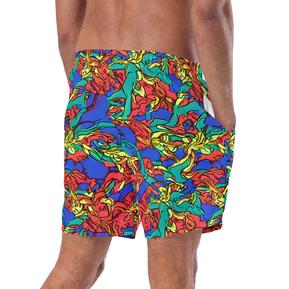 Vivid Bloomstorm on Swim Trunks — Right Back