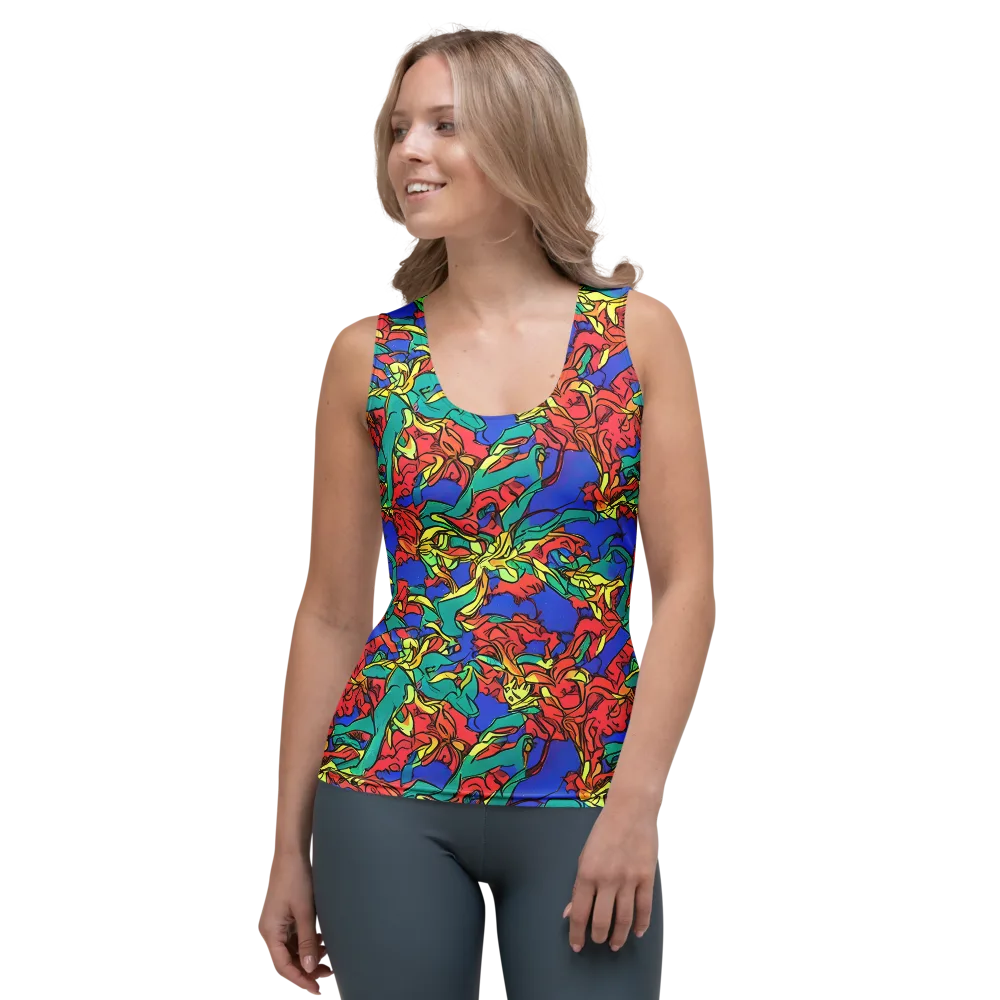 Vivid Bloomstorm on Women's Tank Top — Front