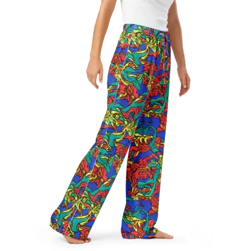 Vivid Bloomstorm on a Women's Pajama Pants