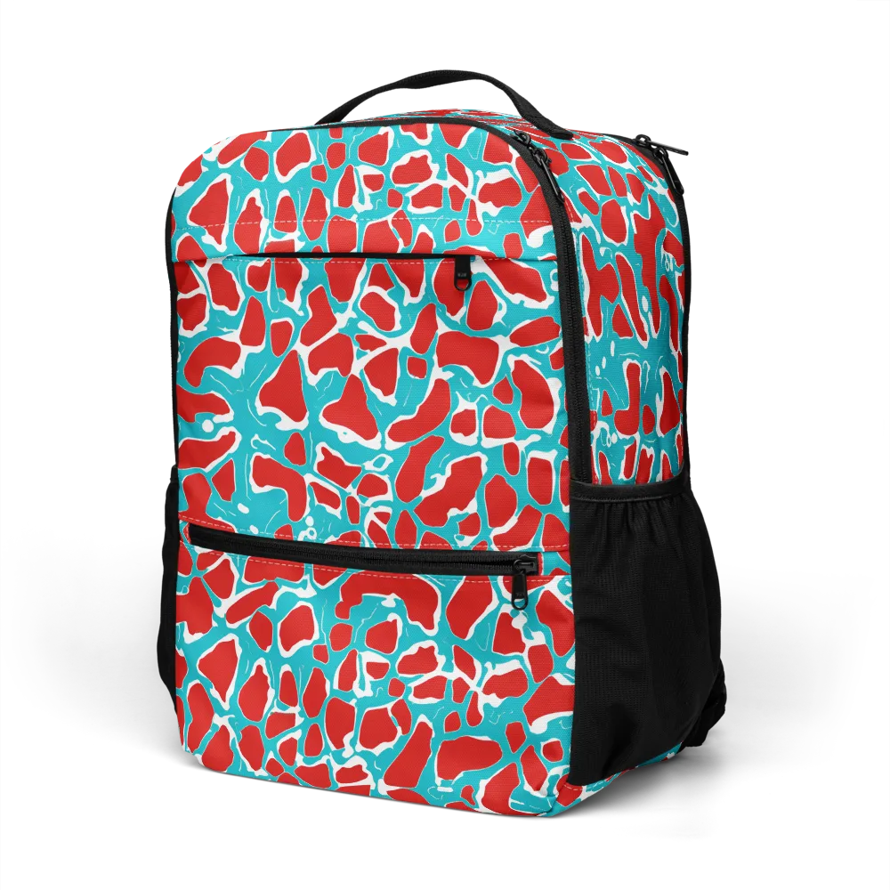 Turquoise Rapture on Utility Backpack — Left Front