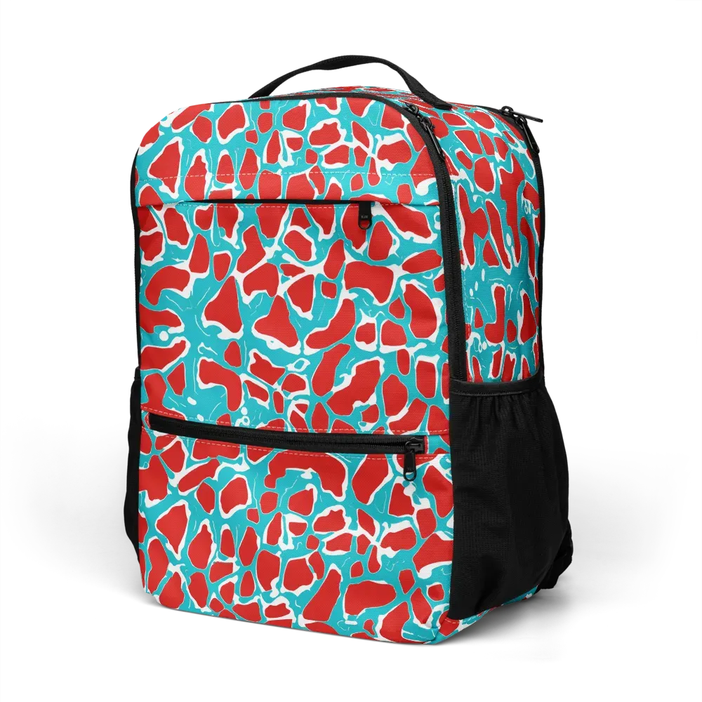 Turquoise Rapture on Utility Backpack — Left Front