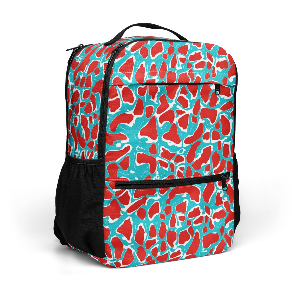 Turquoise Rapture on Utility Backpack — Right Front