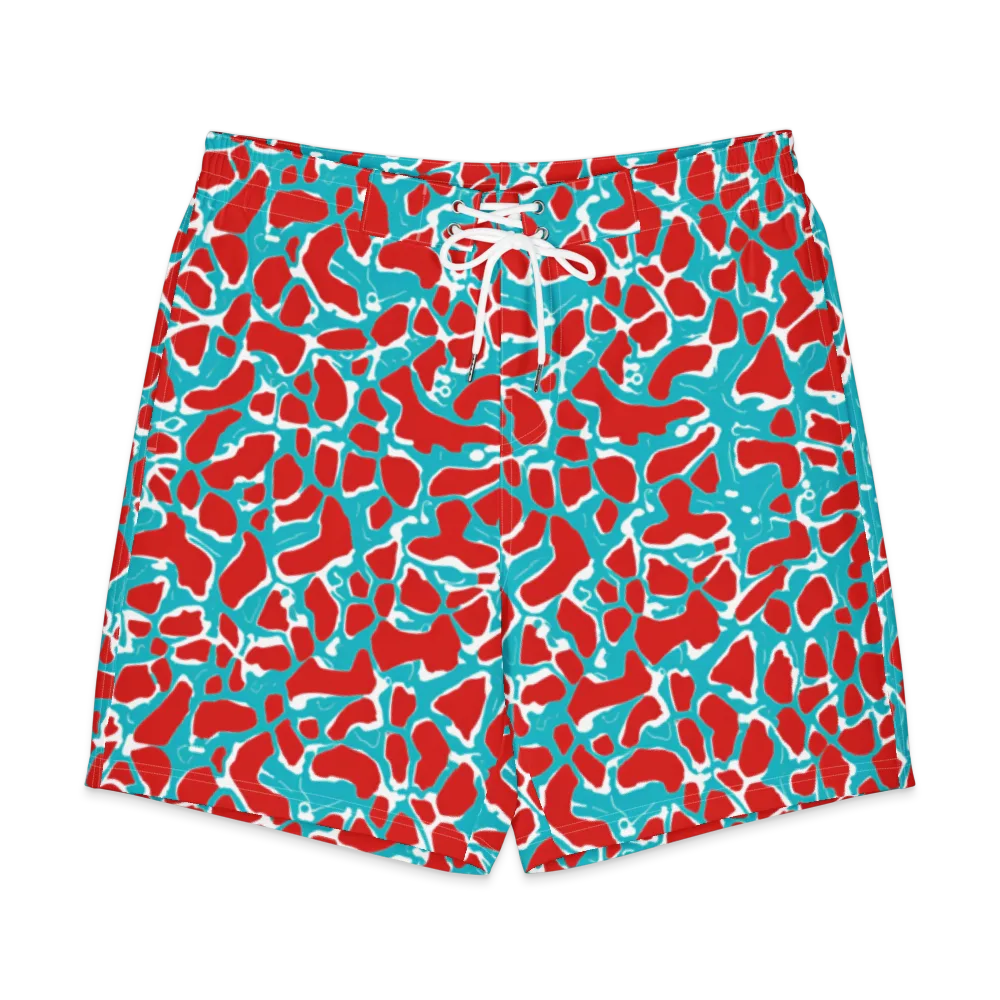 Turquoise Rapture on Men's Board Shorts — Front