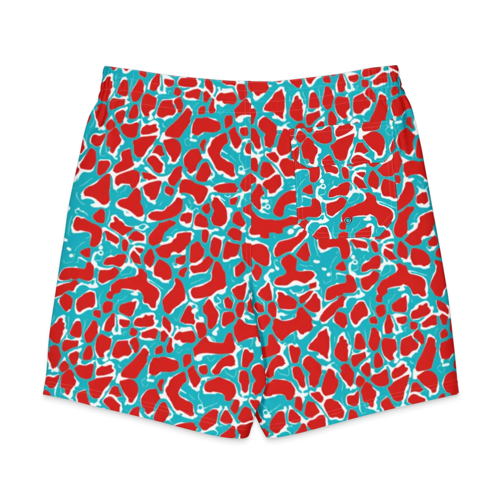 Turquoise Rapture on Men's Board Shorts — Back