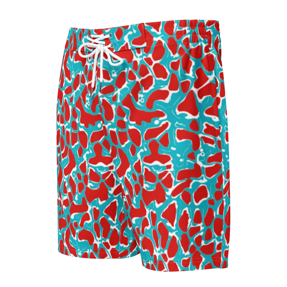Turquoise Rapture on Men's Board Shorts — Front