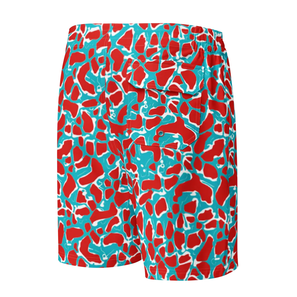 Turquoise Rapture on Men's Board Shorts — Back