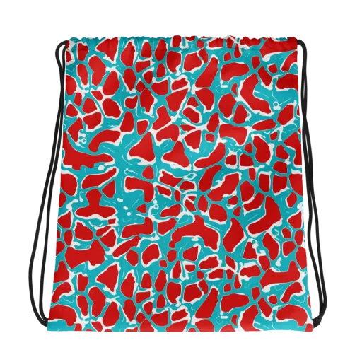 Turquoise Rapture on a Drawstring Bag