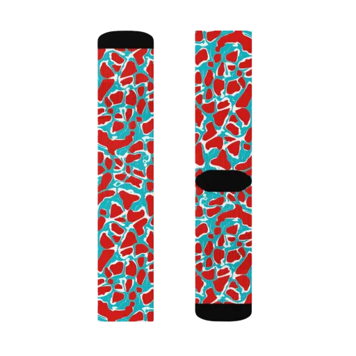 Turquoise Rapture on a Socks