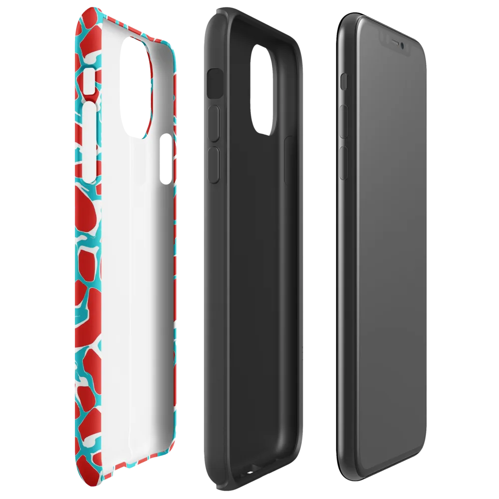 Turquoise Rapture on Tough Case for iPhone® — Right