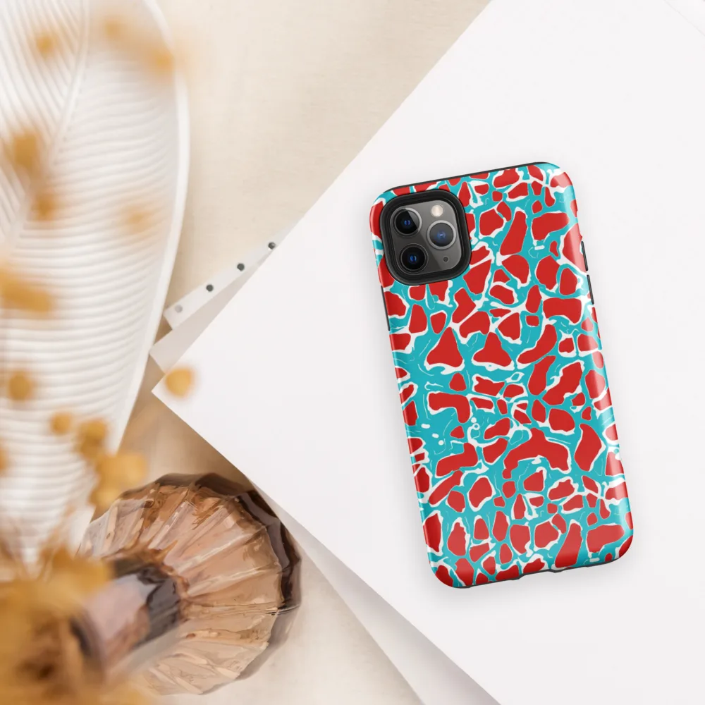 Turquoise Rapture on Tough Case for iPhone® — Front