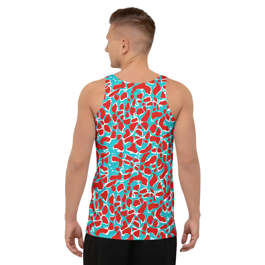 Turquoise Rapture on Men's Tank Top — Back