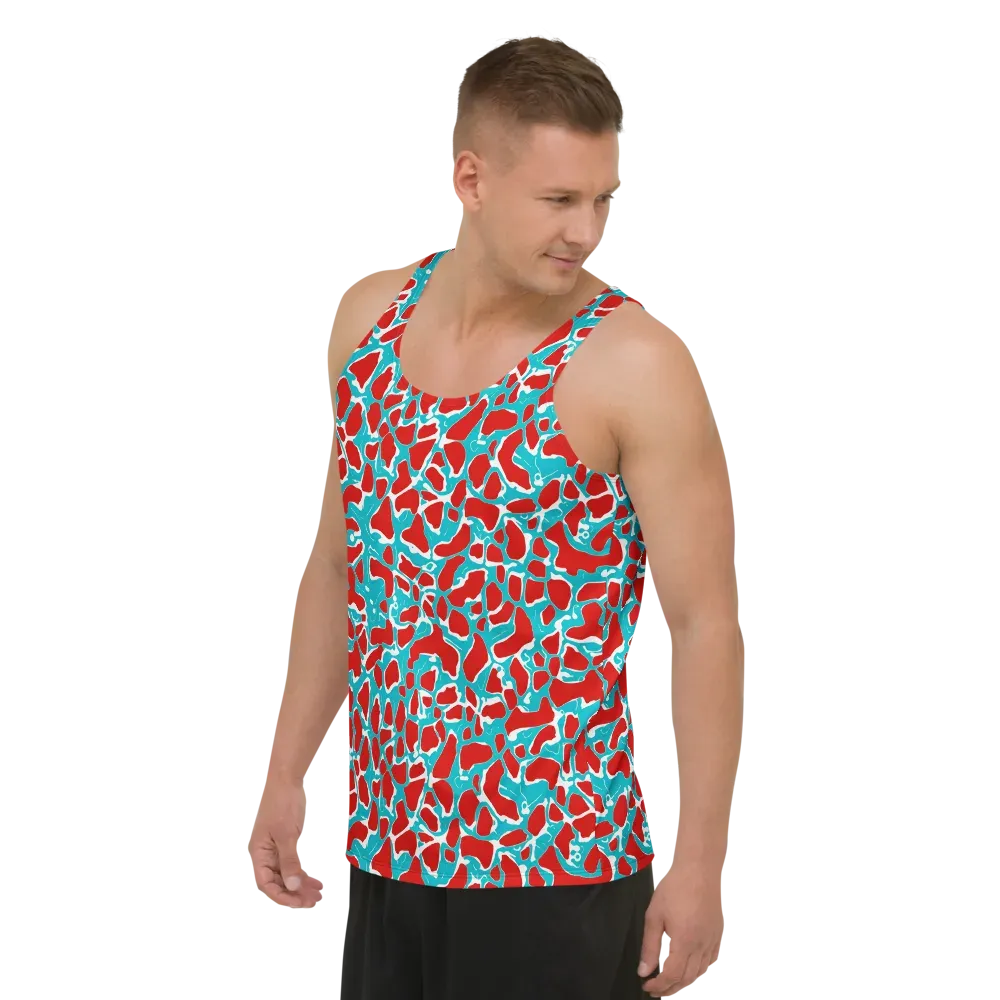 Turquoise Rapture on Men's Tank Top — Left Front