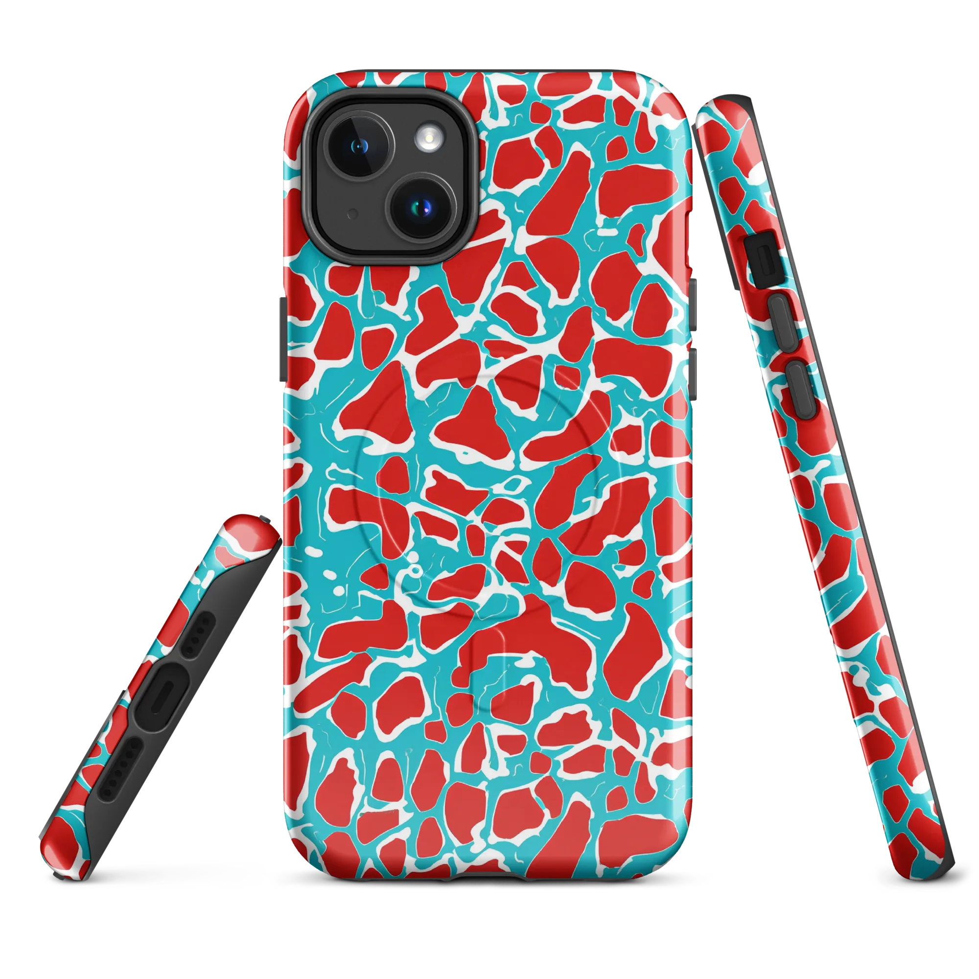 Turquoise Rapture on MagSafe Tough Case for iPhone® — Front