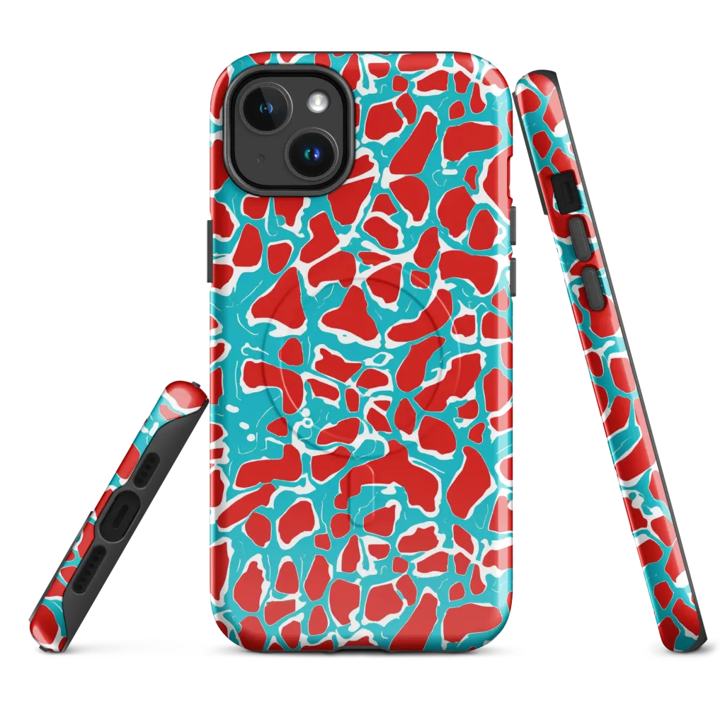 Turquoise Rapture on MagSafe Tough Case for iPhone® — Front