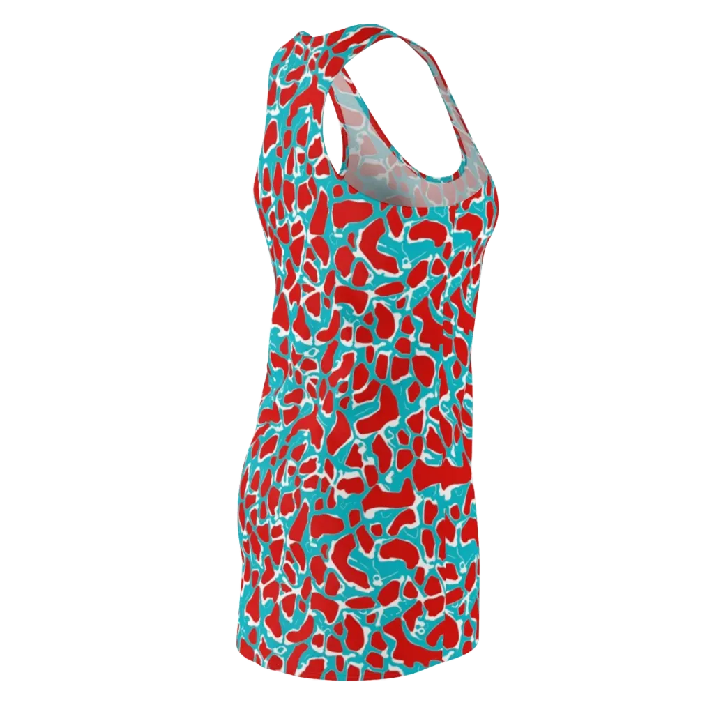 Turquoise Rapture on Racerback Dress — Back Side