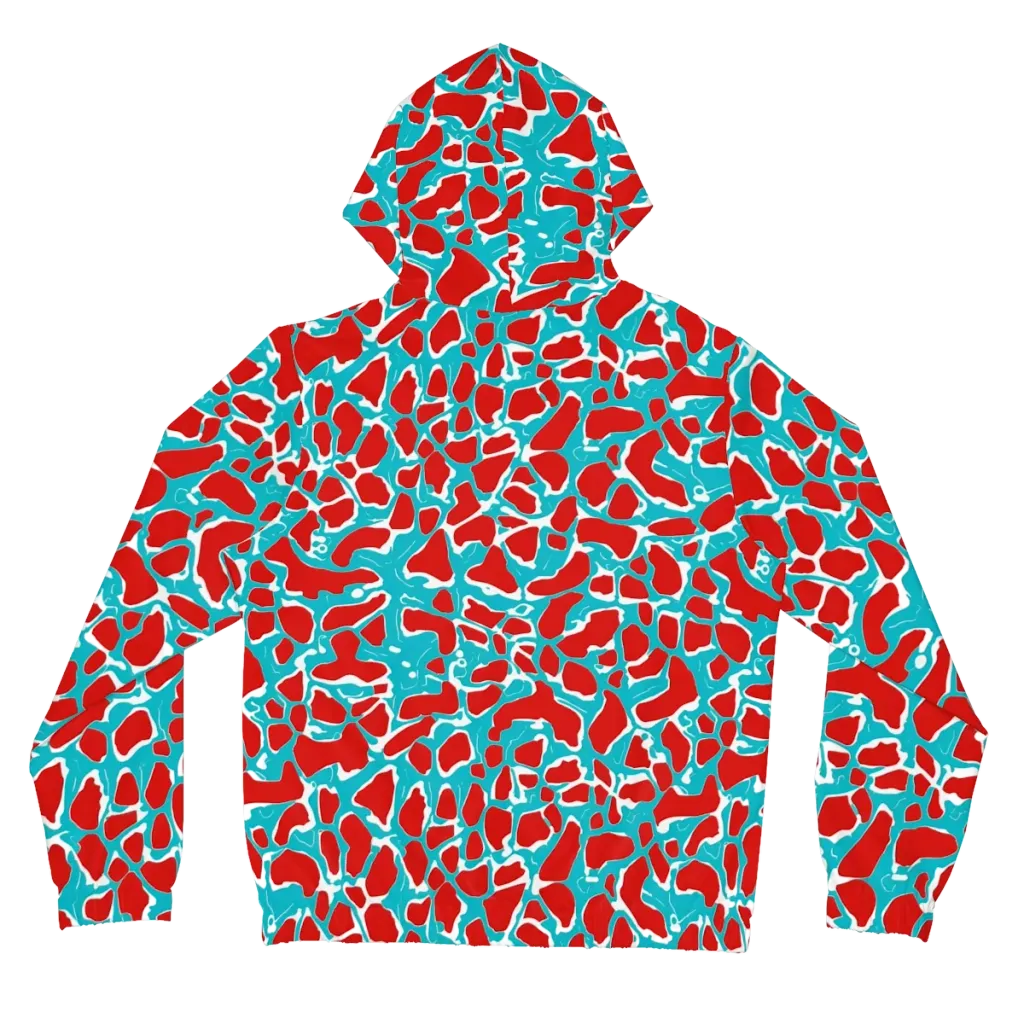 Turquoise Rapture on Women's Full-Zip Hoodie — Back