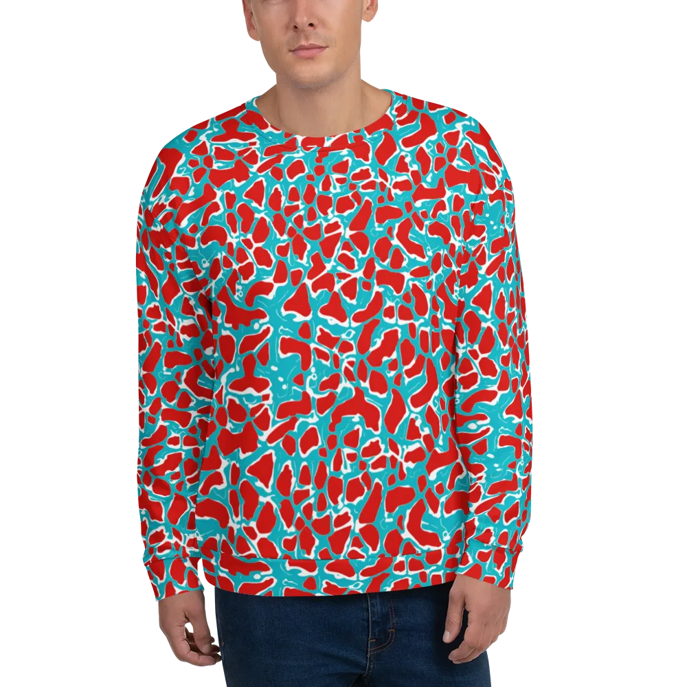 Turquoise Rapture on Sweatshirt — Front