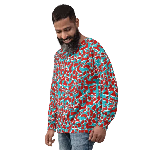 Turquoise Rapture on a Sweatshirt