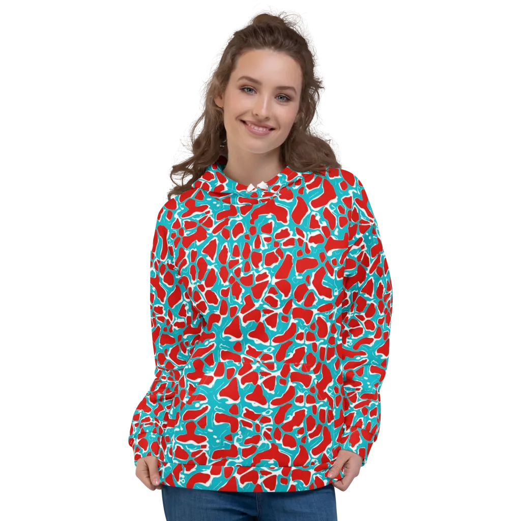 Turquoise Rapture on Hoodie — Front