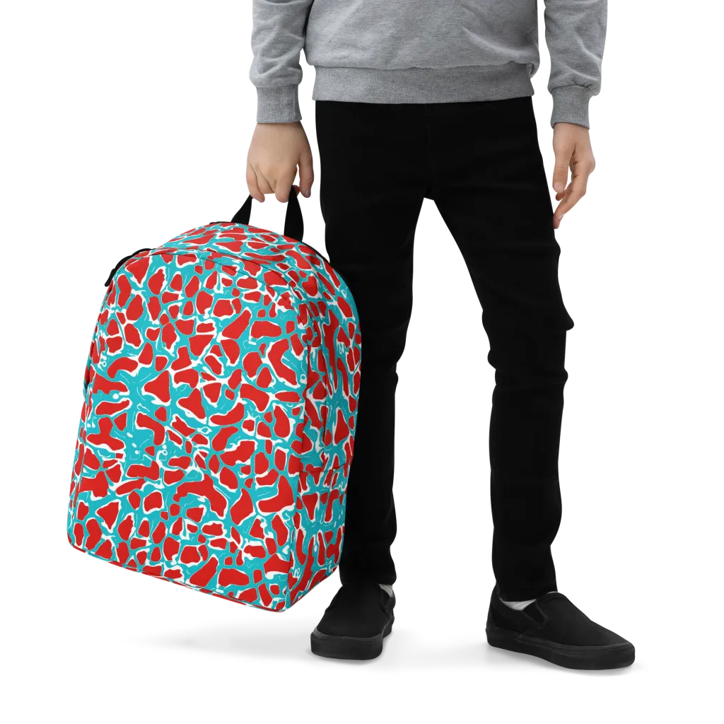 Turquoise Rapture on Minimalist Backpack — Zoomed-in