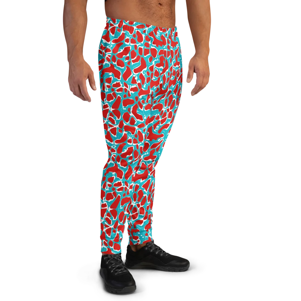 Turquoise Rapture on Men's Joggers — Right