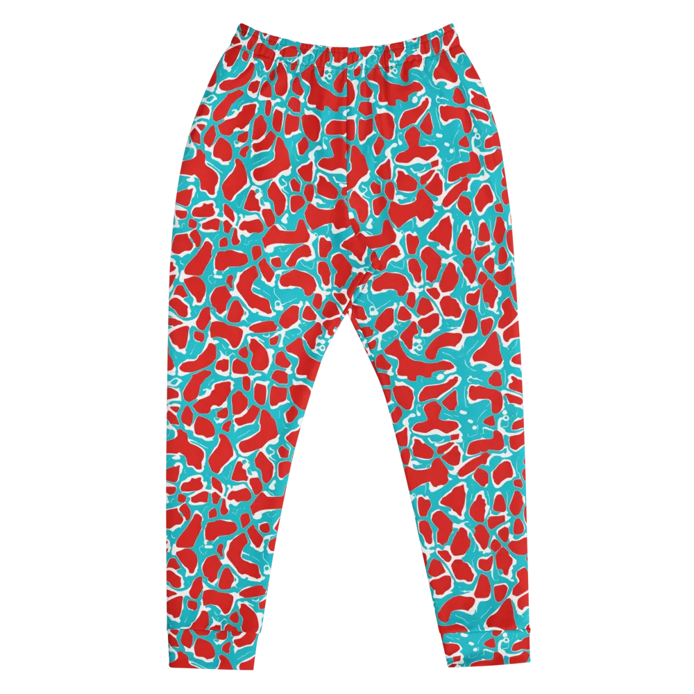 Turquoise Rapture on Men's Joggers — Front