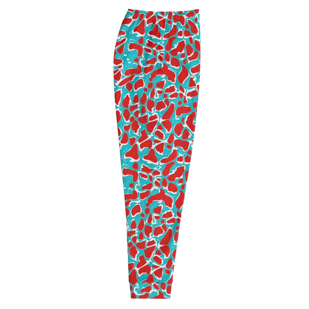 Turquoise Rapture on Men's Joggers — Right