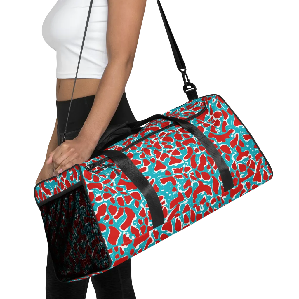 Turquoise Rapture on Duffle Bag — Front