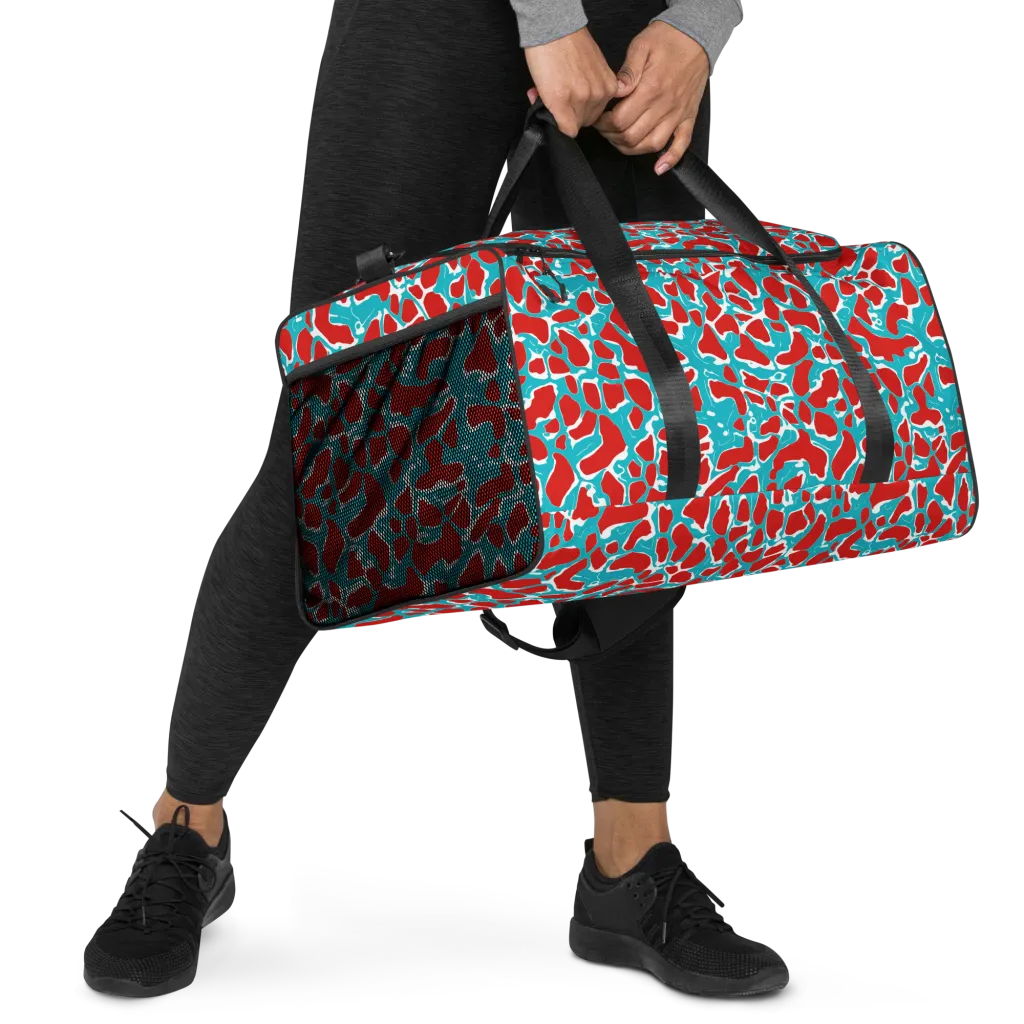 Turquoise Rapture on Duffle Bag — Right Front