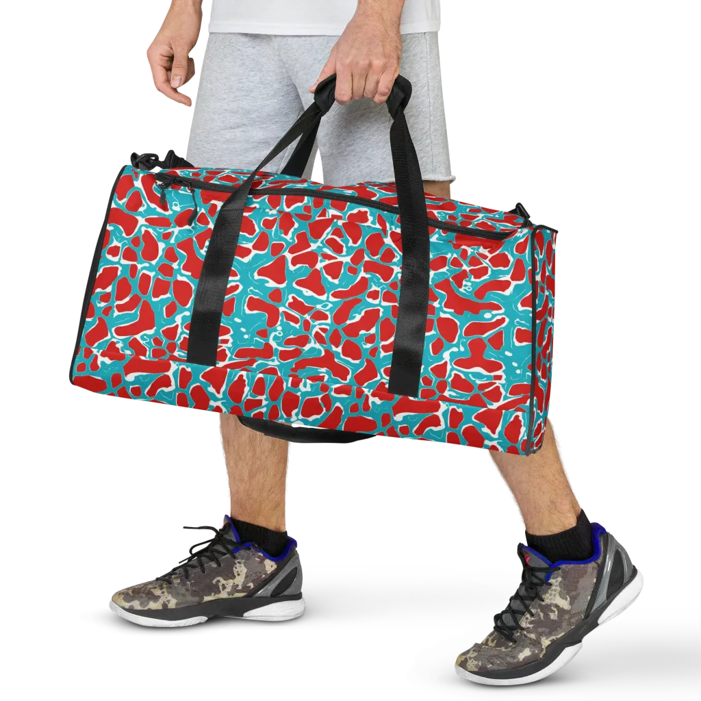 Turquoise Rapture on Duffle Bag — Front