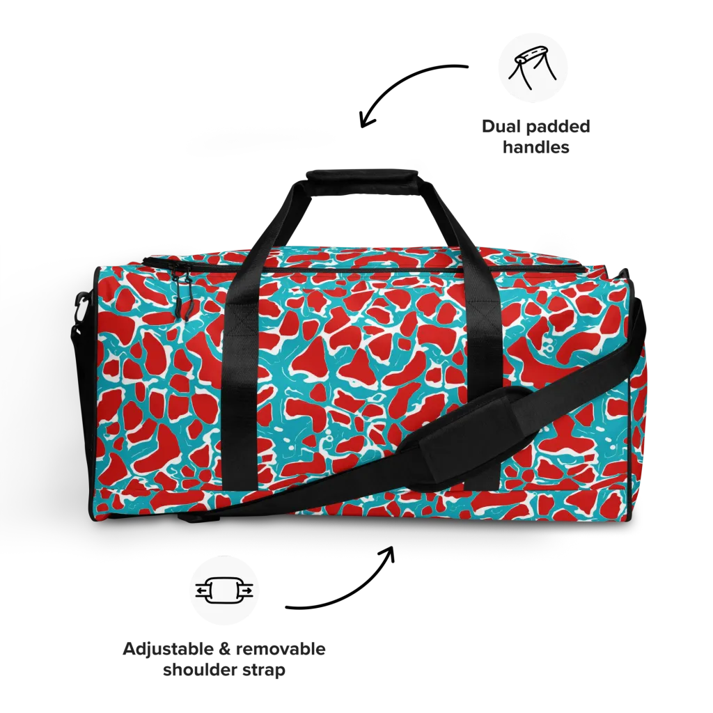 Turquoise Rapture on Duffle Bag — Front