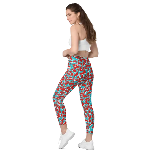 Turquoise Rapture on a Leggings with Pockets