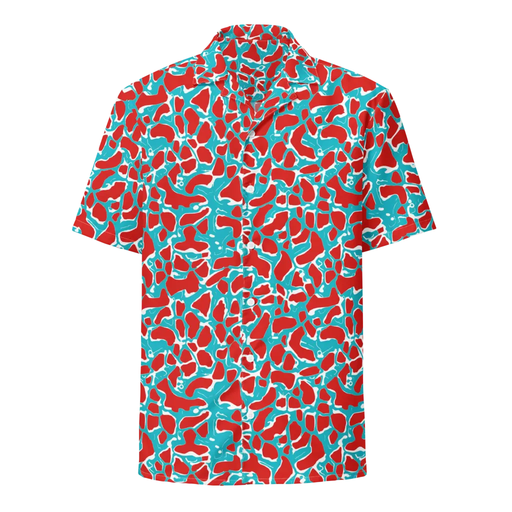 Turquoise Rapture on Button Shirt — Front