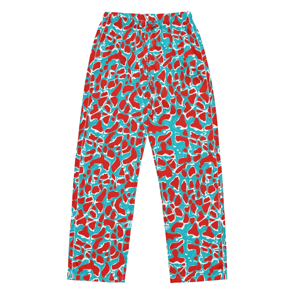 Turquoise Rapture on Women's Pajama Pants — Front