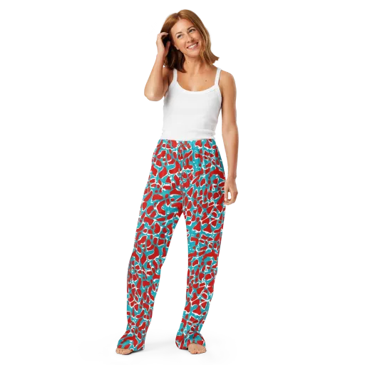 Turquoise Rapture on a Women's Pajama Pants